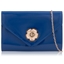 Picture of Xardi London Royal Blue Twist Lock Patent Leather Envelope Clutch