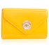 Picture of Xardi London Yellow Twist Lock Patent Leather Envelope Clutch