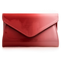 Picture of Xardi London Red/Flesh Patent Envelope Women Clutch Bag