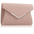 Picture of Xardi London Nude Envelope Faux Leather Casual Evening Bag