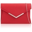 Picture of Xardi London Red Envelope Faux Leather Casual Evening Bag