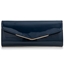 Picture of Xardi London Navy Long Wet Look Patent Clutch Bag