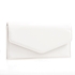 Picture of Xardi London White Plain Wet Look Envelope Clutch Bag for Women