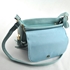 Picture of Xardi London Sky Blue Small Women Faux Leather Saddle Bag