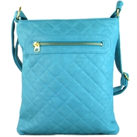 Picture of Xardi London Turquoise Small Soft Quilted Cross Body Bag