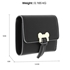 Picture of Xardi London Black Small Faux Leather Women Trifold Wallet